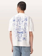 AllSaints White Ignis Short Sleeve Crew Neck T-Shirt - Image 5 of 7