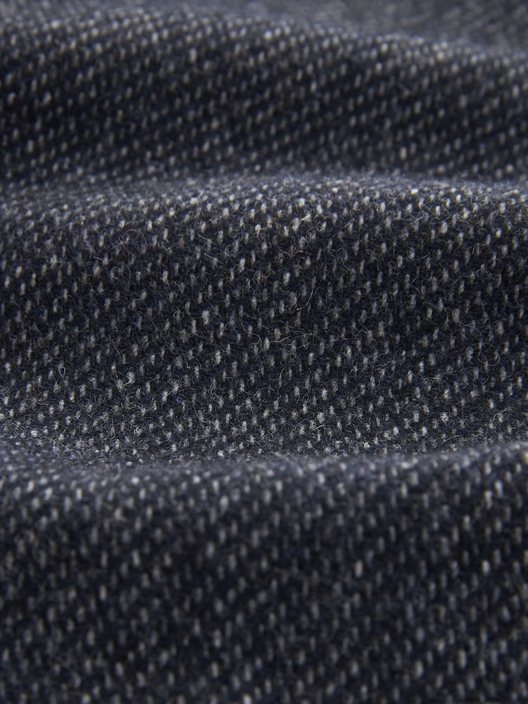 Navy Blue Signature Wool Rich Textured Epsom Overcoat - Image 12 of 12