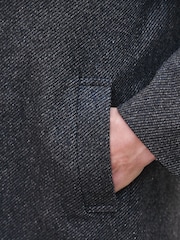 Navy Blue Signature Wool Rich Textured Epsom Overcoat - Image 6 of 12