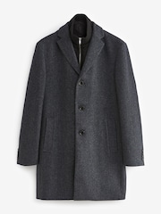 Navy Blue Signature Wool Rich Textured Epsom Overcoat - Image 7 of 12