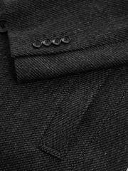 Charcoal Grey Signature Wool Rich Textured Epsom Overcoat - Image 10 of 10