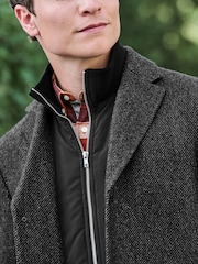 Charcoal Grey Signature Wool Rich Textured Epsom Overcoat - Image 4 of 10