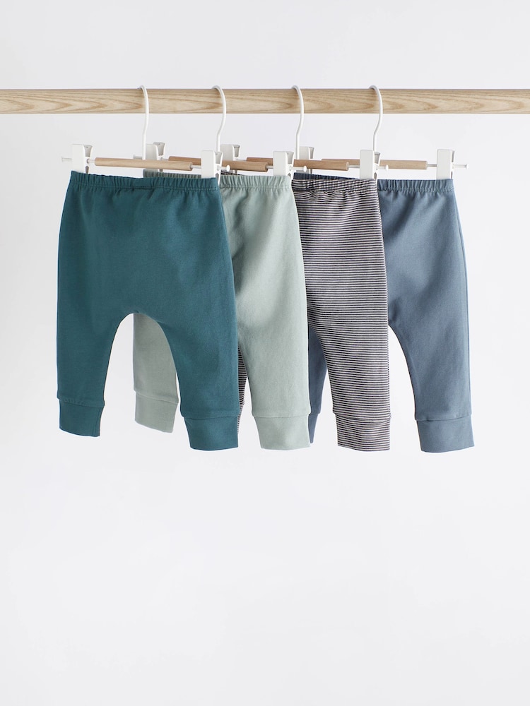 Teal Blue Baby Leggings 4 Pack (0mths-2yrs) - Image 2 of 6