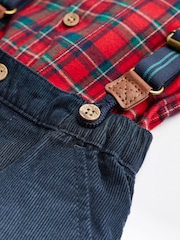 Rot - 3 teiliges Set bestehend aus Hemd, Body, Hose und Hosenträgern (0 Monate–2 Jahre) - Bild 11 von 14