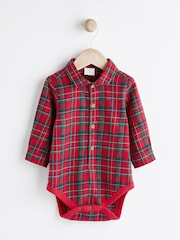 Rot - 3 teiliges Set bestehend aus Hemd, Body, Hose und Hosenträgern (0 Monate–2 Jahre) - Bild 9 von 14