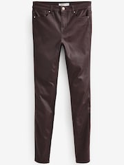 Berry Red Coated Skinny Jeans - Image 5 of 5