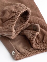 Chocolate Brown Corduroy Baby Dunagrees and Bodysuit Set (0-18mths) - Image 8 of 12