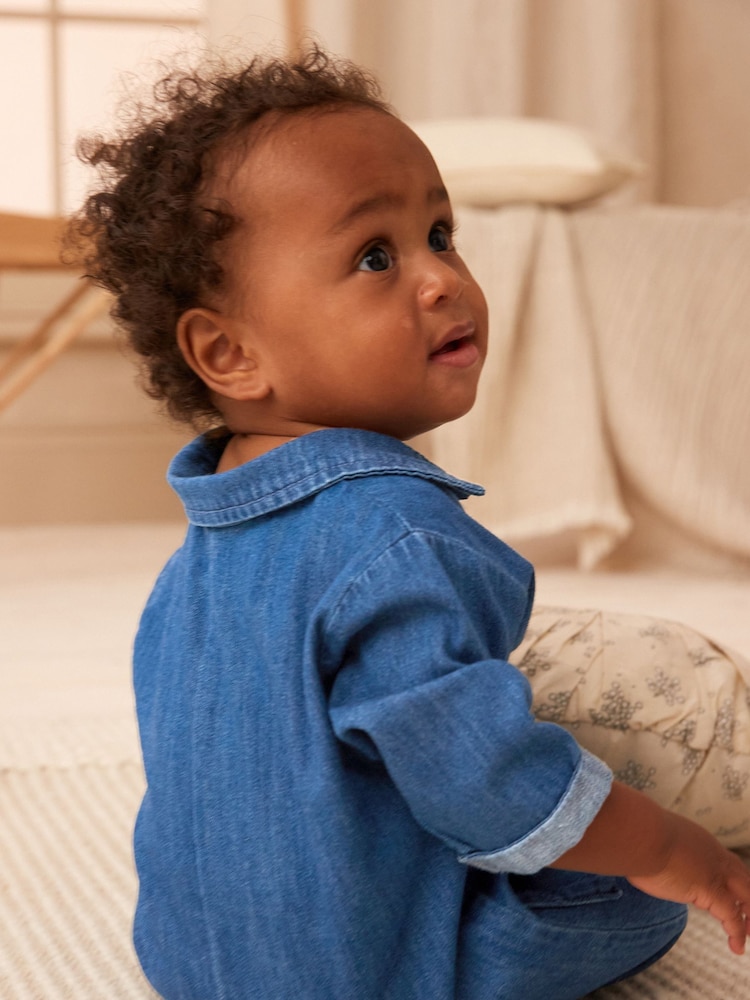 Denim Baby Utility Romper (0mths-2yrs) - Image 2 of 7