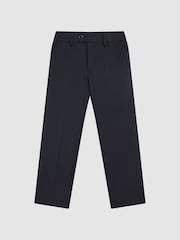 Reiss Navy Hope Senior Modern Fit Mixer Trousers - Image 2 of 6