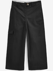 Black Cotton Rich Cropped Chino Utility Trousers - Image 5 of 5