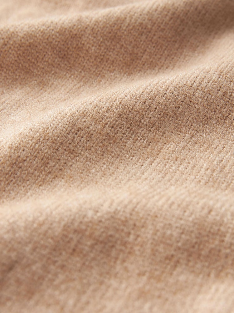 Camel Brown Gem Button Shirt Layer Jumper - Image 2 of 5