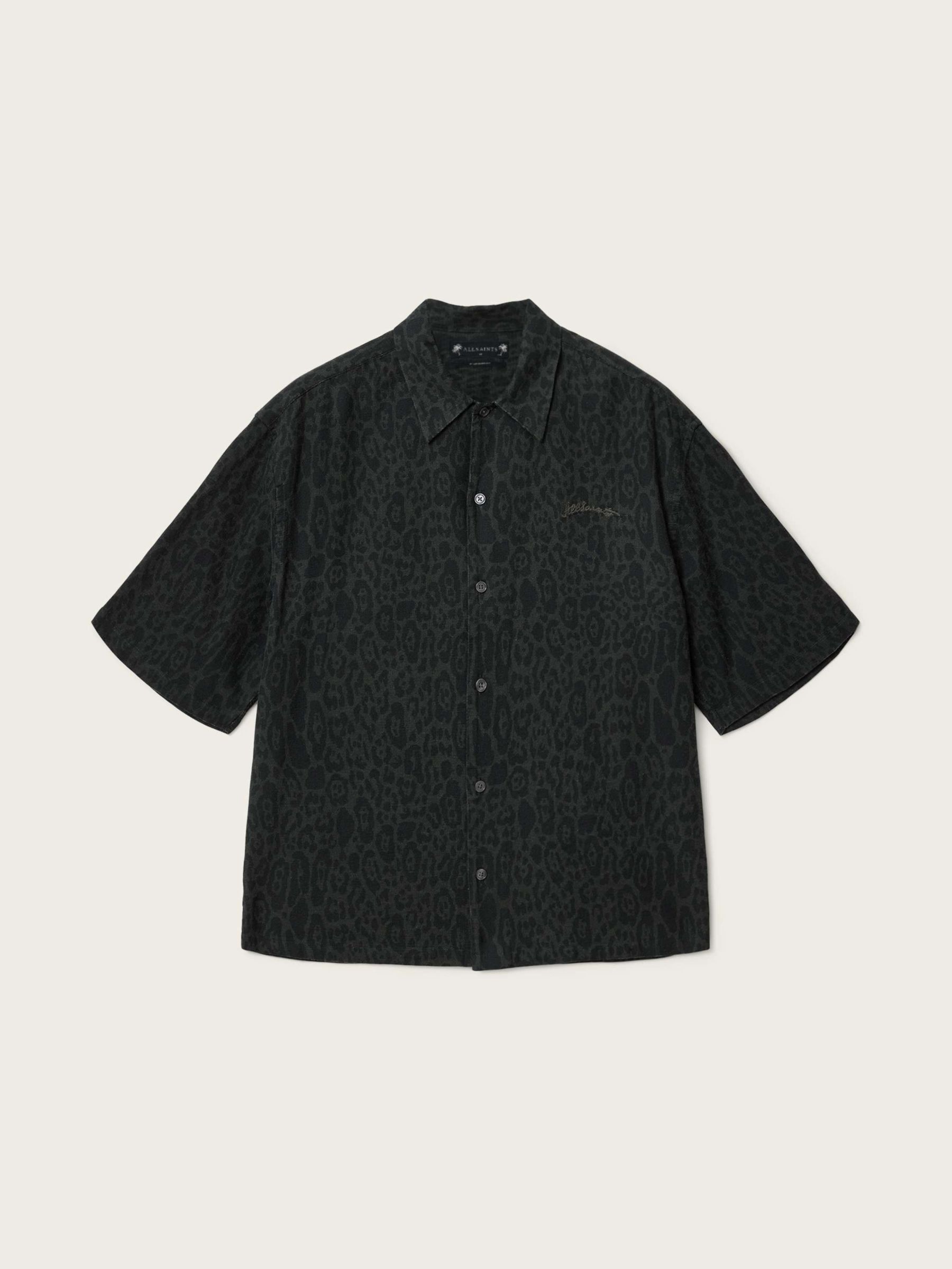 Buy AllSaints Charcoal Grey Leopardo Short Sleeve Shirt from Next USA