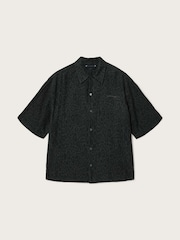 AllSaints Charcoal Grey Leopardo Short Sleeve Shirt - Image 6 of 6