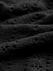 Schwarz - Schulterfreies Stricktop - Bild 6 von 6