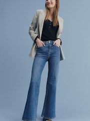 Mid Blue Wide Leg Jeans - Image 1 of 6