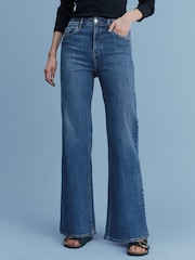 Mid Blue Wide Leg Jeans - Image 2 of 6