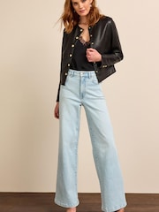 Bleach Blue Hourglass Wide Leg Jeans - Image 1 of 5