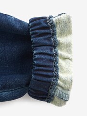 Dark Blue Cosy Denim Joggers - Image 8 of 9