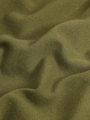Khaki Green Regular Knitted Long Sleeve Polo Shirt - Image 6 of 6