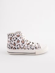 Leopard Print Standard Fit (F) Lace-Up High Top Trainers - Image 2 of 6