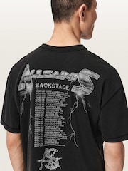 AllSaints Black Iron Tiger Short Sleeve Crew Neck T-Shirt - Image 3 of 7