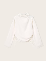 AllSaints White Leslie Long Sleeve Top - Image 6 of 6