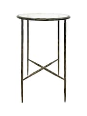 Libra Interiors Bronze Patterdale Glass Top Side Table - Image 2 of 4
