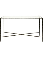 Libra Interiors Bronze Patterdale Large Glass Top Console Table - Image 2 of 4
