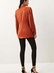 Dunkles Orange - Blazer mit Paisleymuster-Futter - Bild 3 von 6