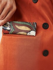 Dunkles Orange - Blazer mit Paisleymuster-Futter - Bild 4 von 6