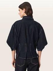 AllSaints Blue Nancy Denim Shirt - Image 2 of 6