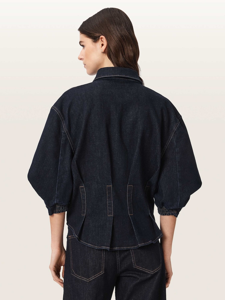 AllSaints Blue Nancy Denim Shirt - Image 2 of 6