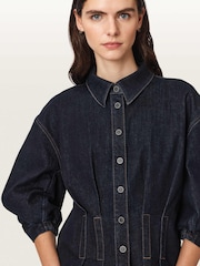 AllSaints Blue Nancy Denim Shirt - Image 5 of 6