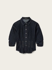 AllSaints Blue Nancy Denim Shirt - Image 6 of 6