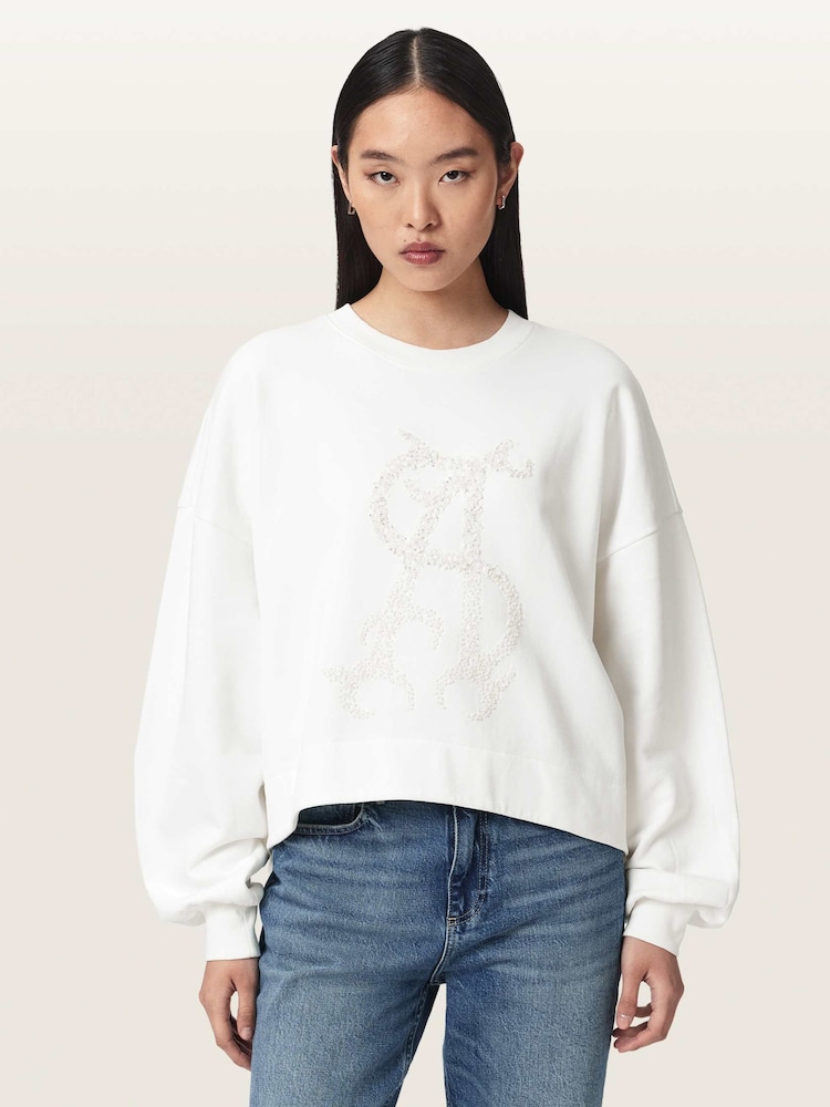 AllSaints White Reflex Lila Sweatshirt - Image 1 of 8