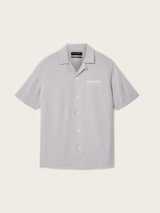 AllSaints Grey Underground Short Sleeve Shirt - Image 7 of 7
