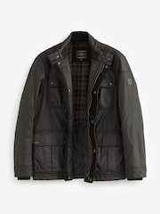 Schwarz - Beschichtete Bikerjacke - Bild 1 von 11
