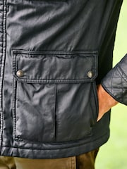 Schwarz - Beschichtete Bikerjacke - Bild 10 von 11