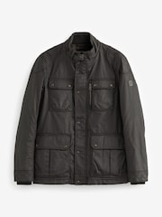 Schwarz - Beschichtete Bikerjacke - Bild 2 von 11