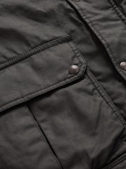 Schwarz - Beschichtete Bikerjacke - Bild 4 von 11