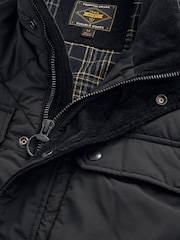 Black Diamond Quilt Biker Coat - Image 14 of 18