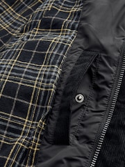 Black Diamond Quilt Biker Coat - Image 17 of 18