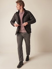 Black Diamond Quilt Biker Coat - Image 2 of 18