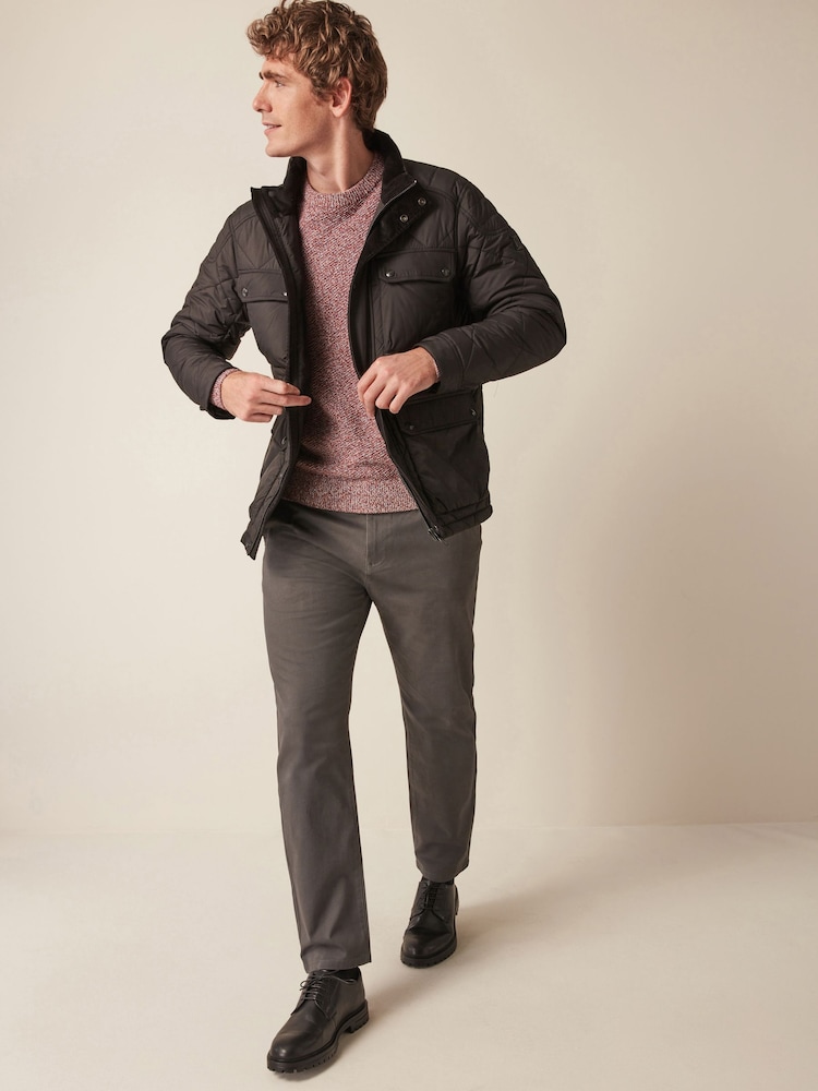 Black Diamond Quilt Biker Coat - Image 2 of 18 Black Diamond Quilt Biker Coat - Image 2 of 18