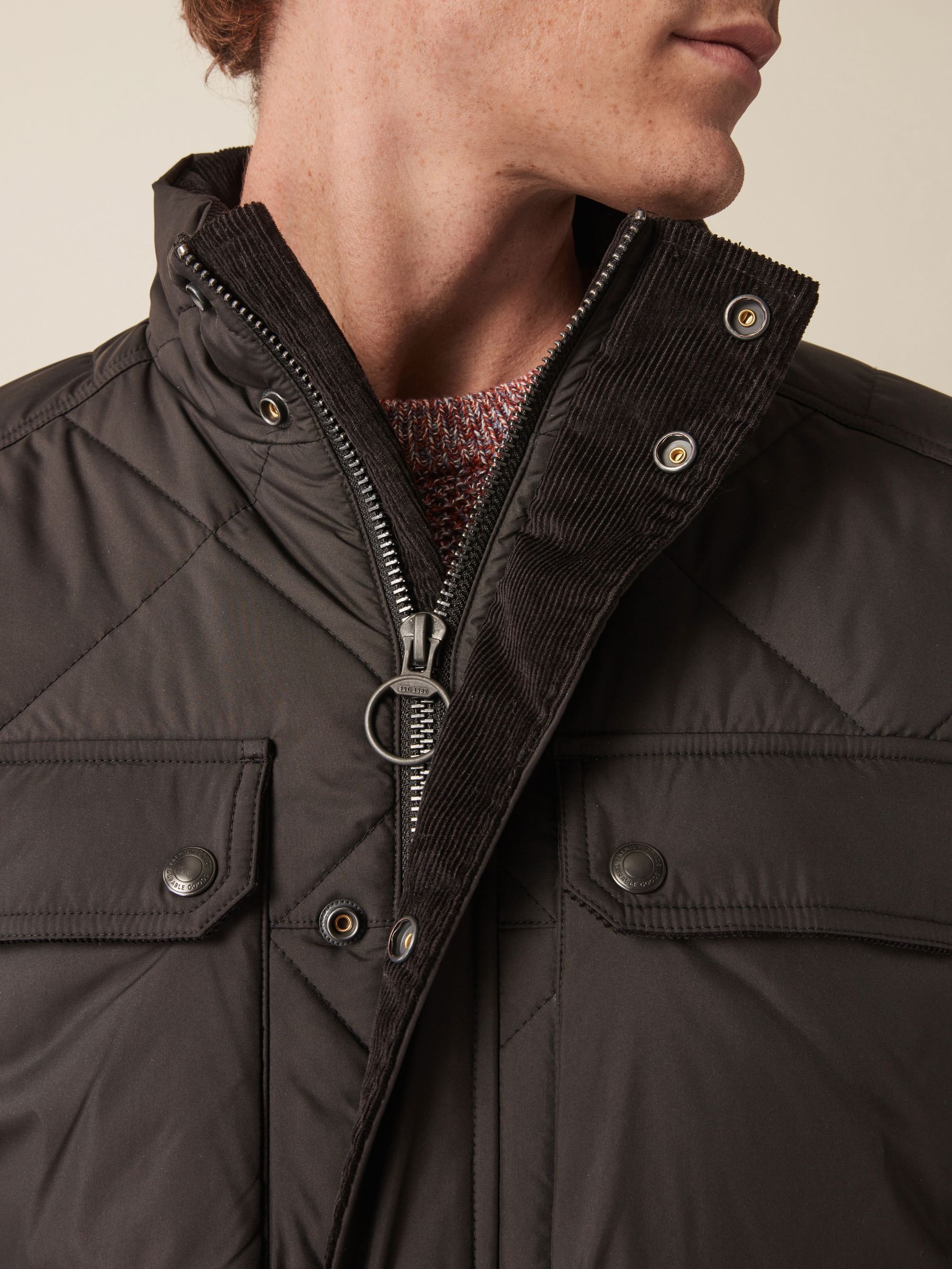 ◆VASCARA◆Diamond quilted zip-up long coat black◆ 61cphJ3VMuL._AC_SX466_.jpg