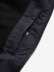 Navy Blue Hooded Shower Resistant Puffer Coat - Image 13 of 14