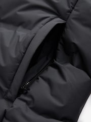 Slate Grey Hooded Shower Resistant Puffer Coat - Image 14 of 14