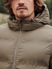 Neutral Hooded Shower Resistant Puffer Coat - Image 6 of 8