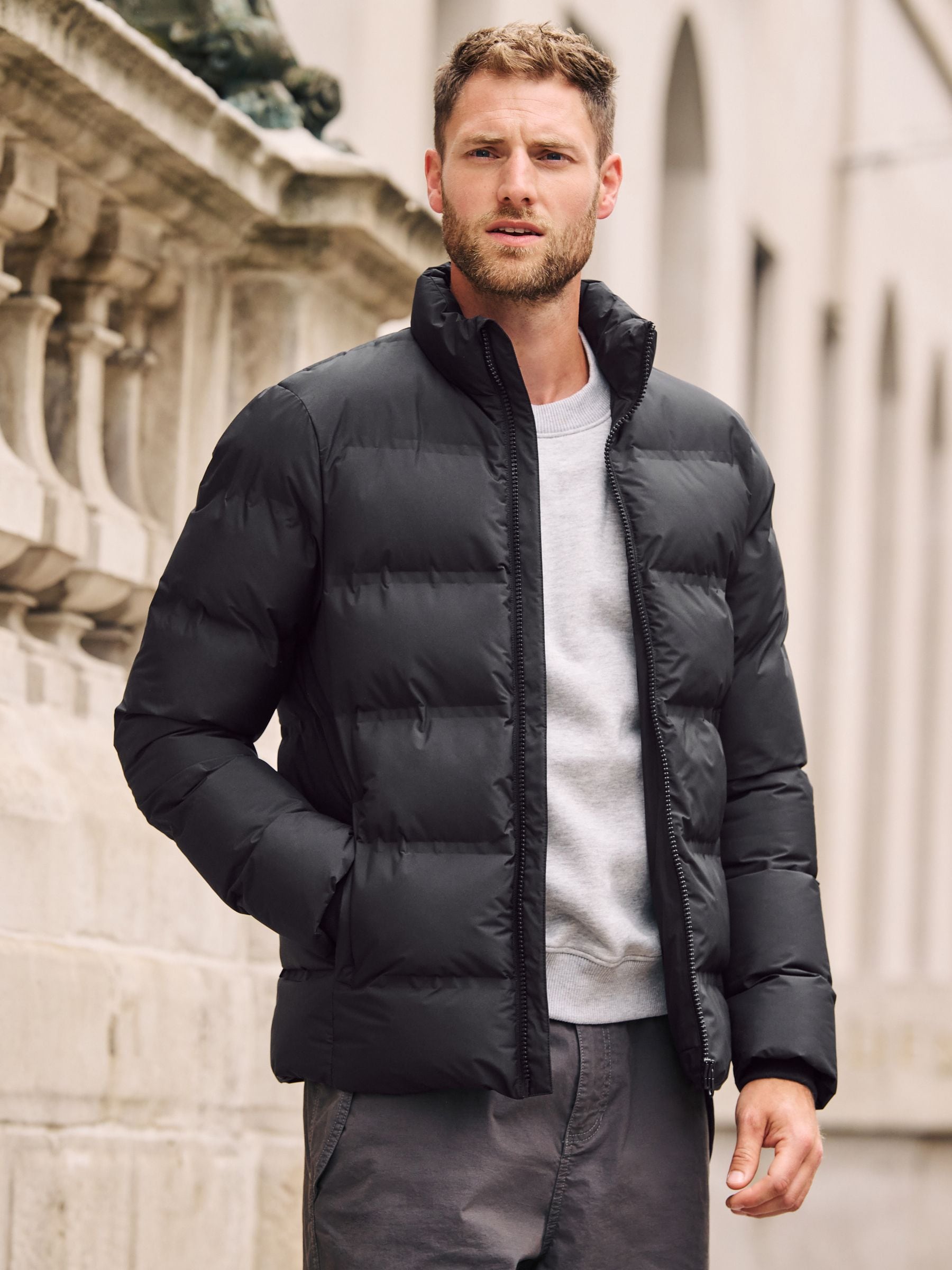 Non hooded puffer jacket clearance