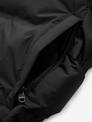 Black Non Hooded Shower Resistant Puffer Coat - Image 12 of 15